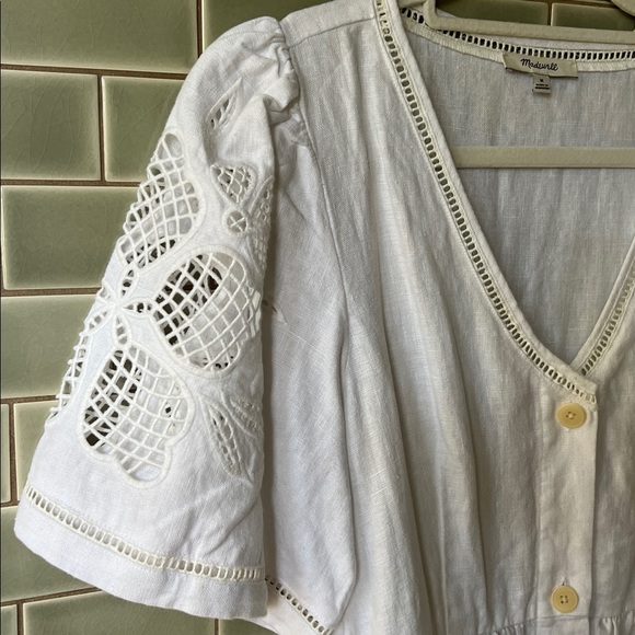 Madewell Cassie White Linen Dress - Picture 6 of 15